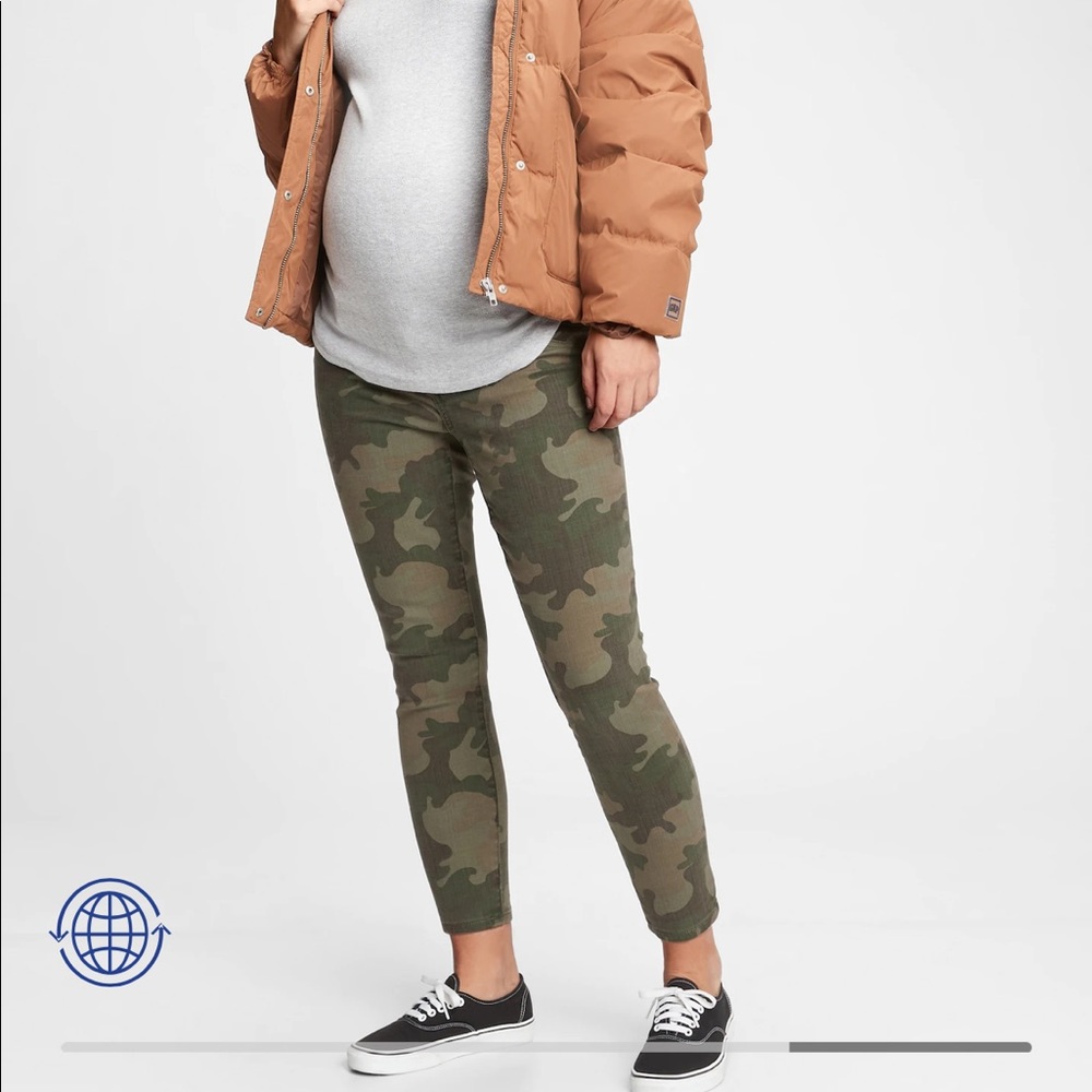 Maternity Inset Panel True Skinny Camo Jeans With Washwell™